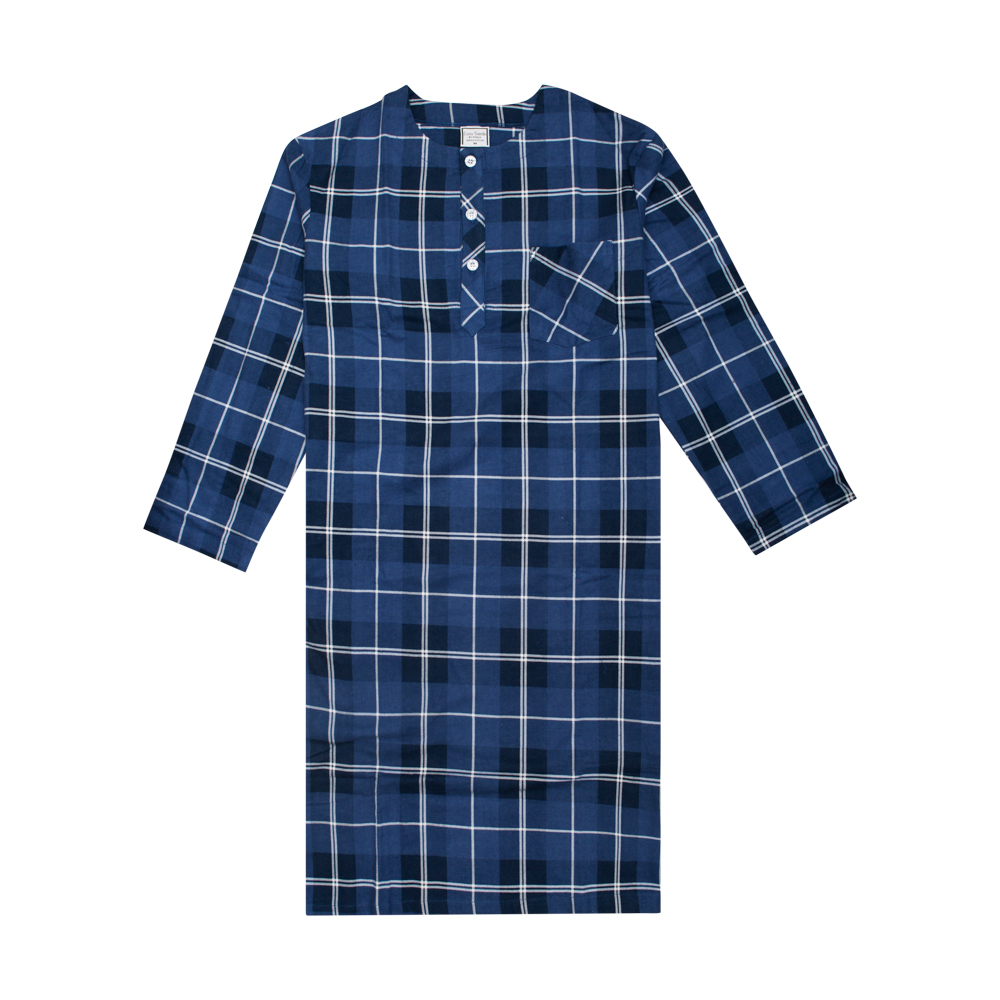 Mens Cotton Flannelette Night Shirt