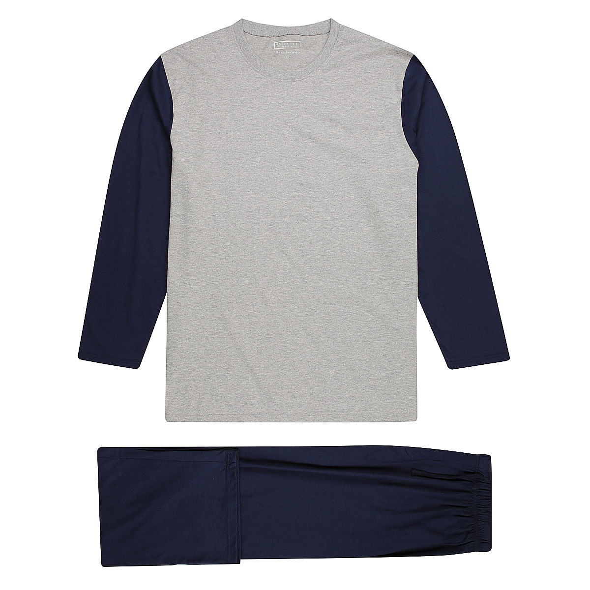 Men's Cotton Blend Knit Pyjama Set Long - Nightlife