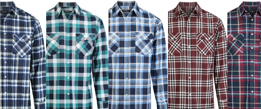 Brushed Cotton Flannelette Shirt Full Button - Clearance