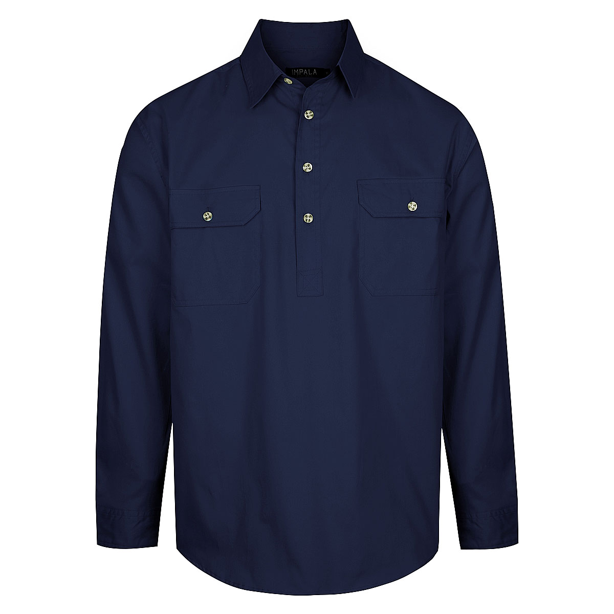 Riverina Cotton Work Shirt Half Button