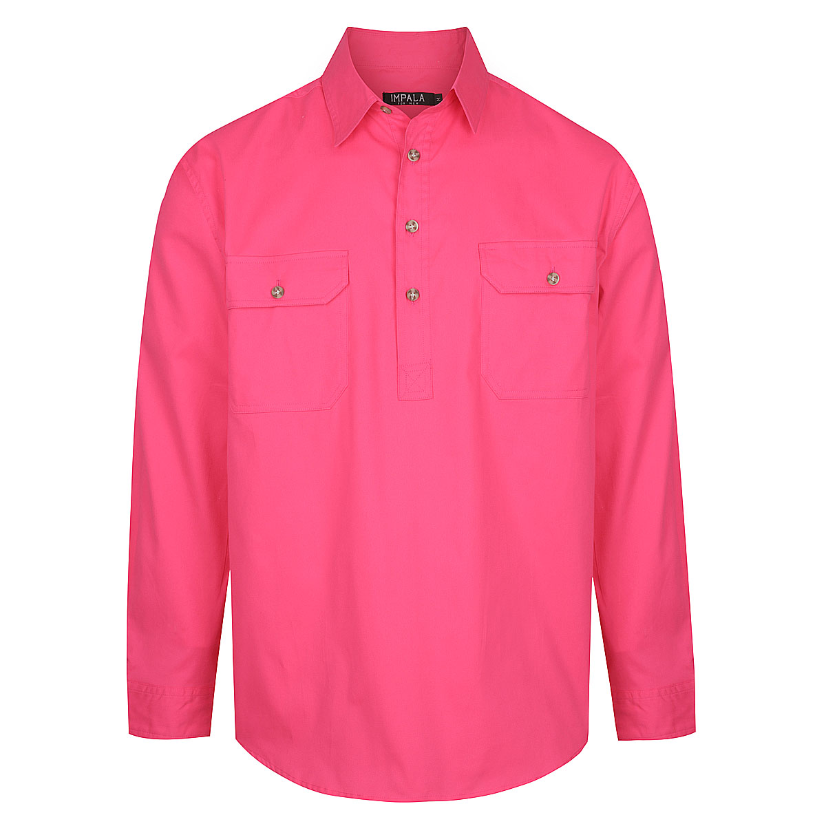 Riverina Cotton Work Shirt Half Button