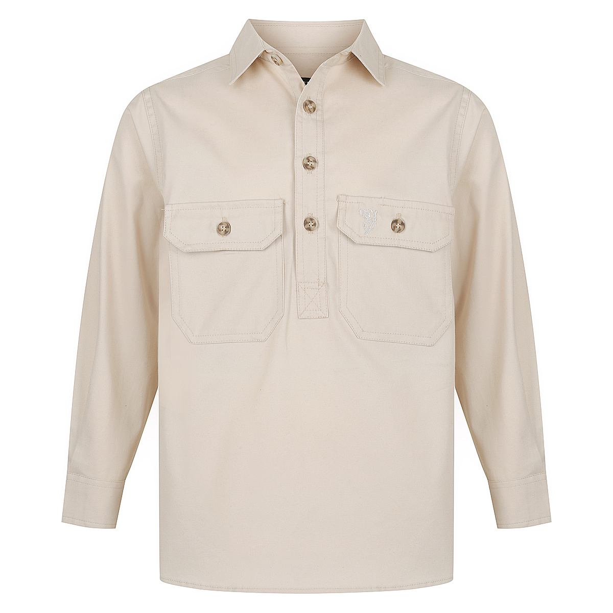 Riverina Cotton Kids Work Shirt Half Button